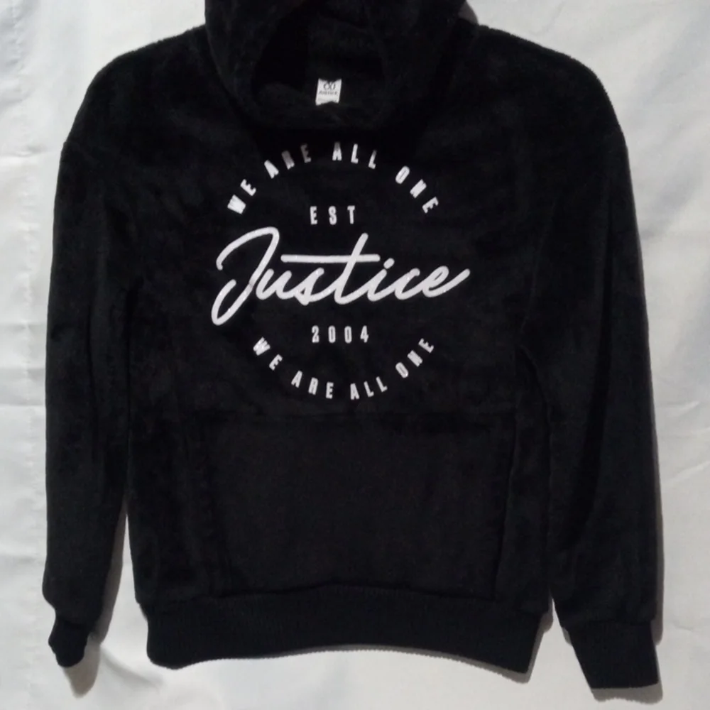 Justice Black Hoodie with Thumb Holes